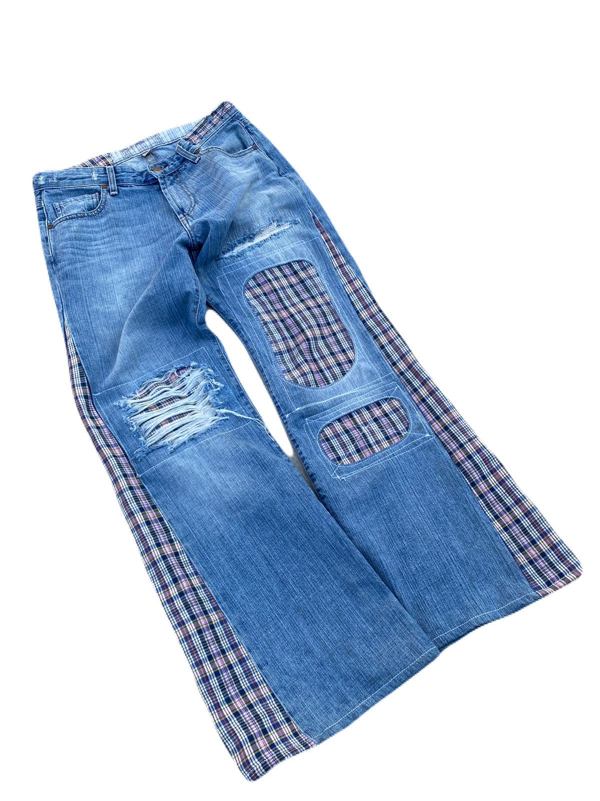Plaid denim