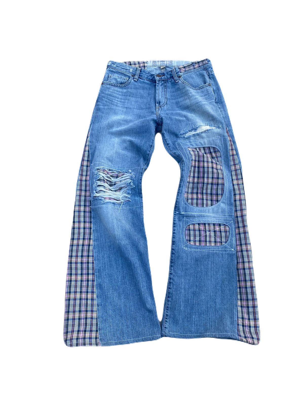 Plaid denim
