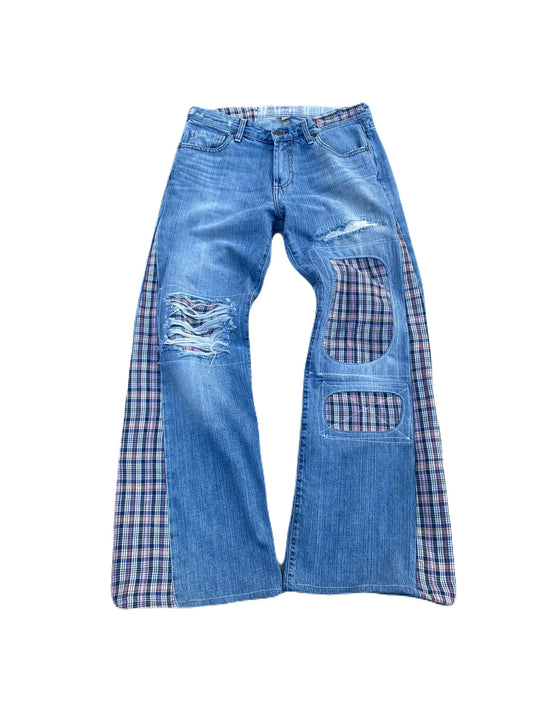 Plaid denim